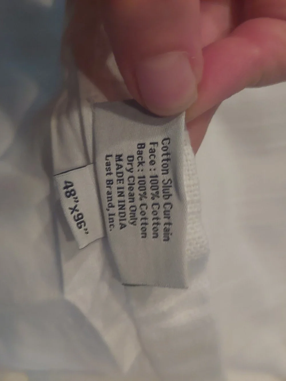 NWT! Quince 100% Cotton White Slub Curtains, 48